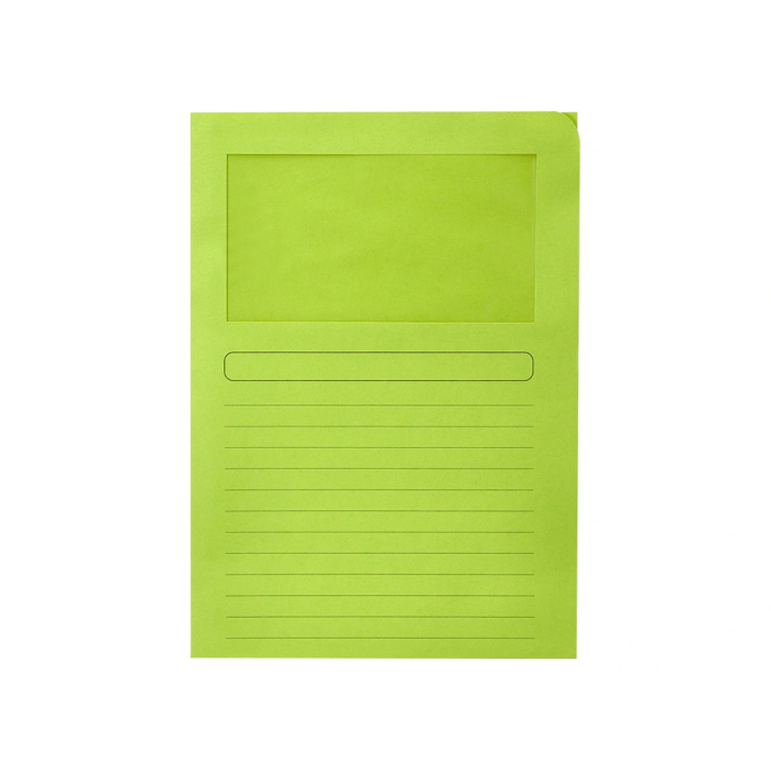 Q-connect Subcarpeta Cartulina Verde DIN A4 con Ventana Transparente 120 gr Certificado Blue Angel 1 Q-connect Subcarpeta Cartulina Verde DIN A4 con Ventana Transparente 120 gr Certificado Blue Angel 1