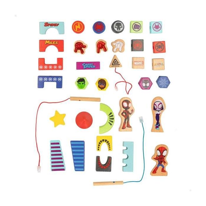 Juego de construccion de madera spidey amazing friends & friends con 50 piezas 9 Juego de construccion de madera spidey amazing friends & friends con 50 piezas 9