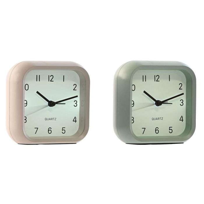 Reloj Despertador Basicos DKD Home Decor Verde Menta Rosa 4.4 x 10 x 10.3 cm (2 Unidades) Reloj Despertador Basicos DKD Home Decor Verde Menta Rosa 4.4 x 10 x 10.3 cm (2 Unidades)