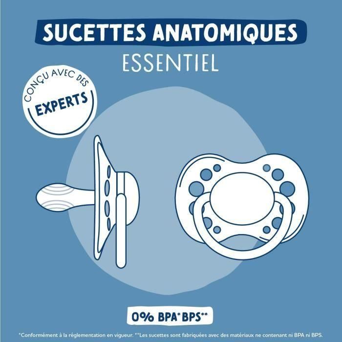 Dodie EDL A99 Chupetes Anatómicos Pack de 2 para Bebés de 0 a 6 Meses, Diseño Otter 1