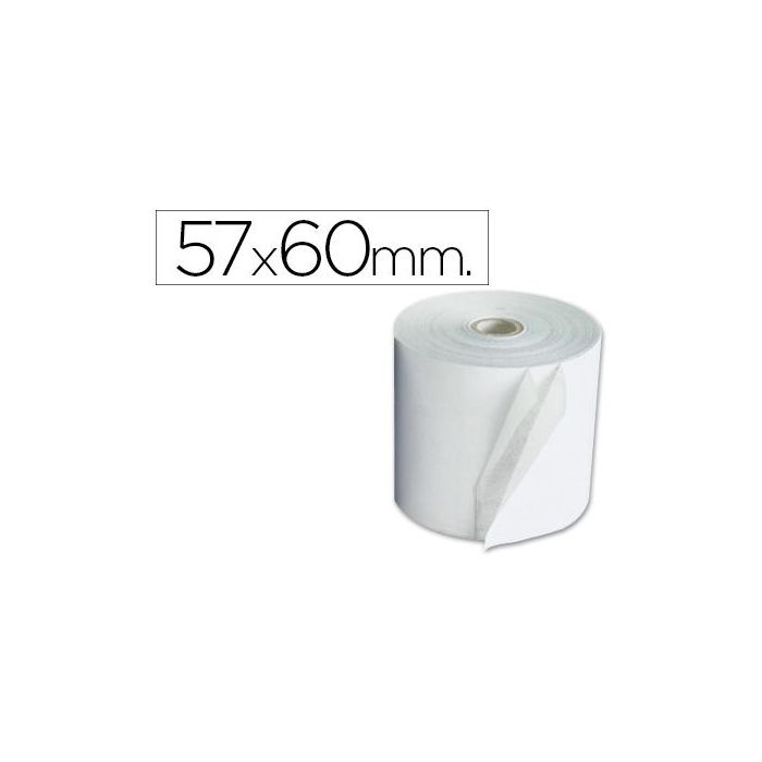 Exacompta Bobinas Para Calculadoras Y Cajas 60 gr 57x60x12x44 - 1 Pliegue Offset Blanco Paq. 10Ud