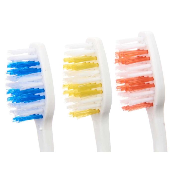 Set 3 Cepillos de Dientes Berilo - 7x24.5x1.5 cm, PVC y Nylon, Colores Variados (48 Unidades) 3 Set 3 Cepillos de Dientes Berilo - 7x24.5x1.5 cm, PVC y Nylon, Colores Variados (48 Unidades) 3