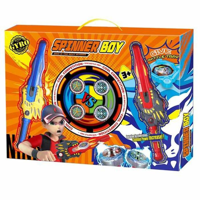 Estadio spinner boy 33 cm con 4 peonzas