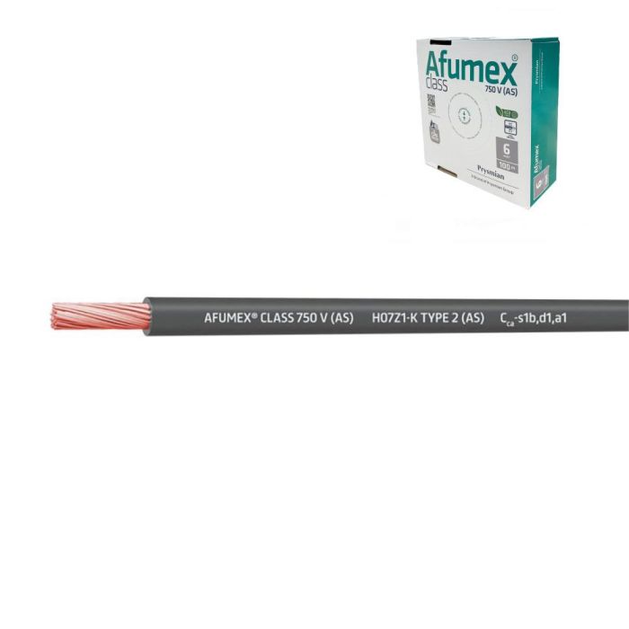 Prysmian Spain Cablecillo H07z1-k(as) 6,0 mm² Gris Libre de Halógenos Flexible