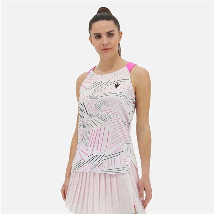 Camiseta para Mujer sin Mangas Macron Prime Cd Blanco Pádel L 5