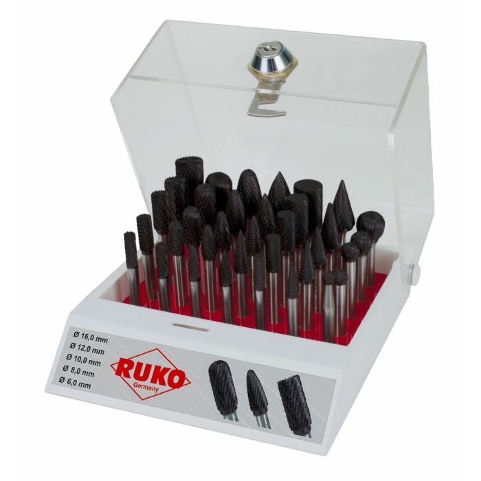 Set de Fresas para Taladro RUKO Metal duro (HM) 35 Piezas 1