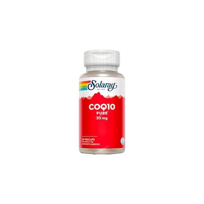 SOLARAY Pure CoQ10 Ubiquinona 30 mg, 30 Cápsulas Vegetales. Coenzima Q10 Pura de Japón, apto para veganos