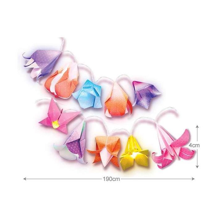 Kidz Maker Luces de Flores Origami - Kit de Papiroflexia Creativa con Luces LED Decorativas, Funciona con Pilas, Edad Mínima 5 Años 4 Kidz Maker Luces de Flores Origami - Kit de Papiroflexia Creativa con Luces LED Decorativas, Funciona con Pilas, Edad Mínima 5 Años 4