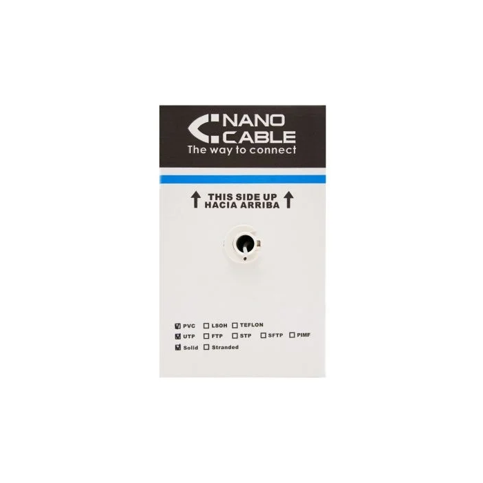 Nano Cable 10.20.0304 Cable RJ45 UTP Cat.5e, Rigido AWG24, 305m, Gris