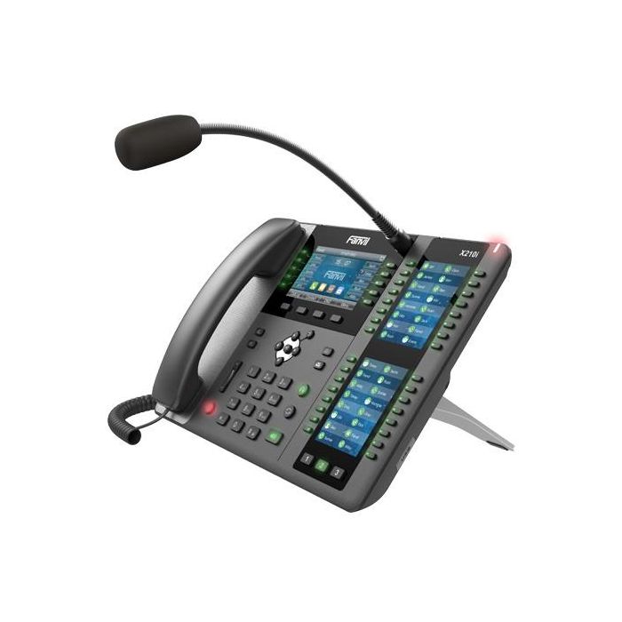 Fanvil X210i Teléfono IP Negro Gris 20 Líneas Pantalla LCD 4.3" Gigabit Ethernet PoE 1