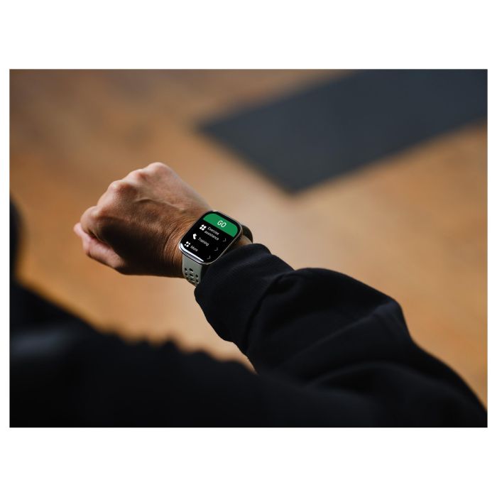 Amazfit Bip 6 Stone Reloj Inteligente GPS Pantalla AMOLED de 1.97" (390 x 450) Oro y Correa Gris