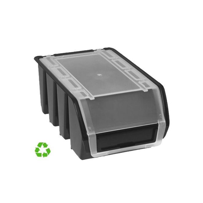 Archivo 2000 graveta Sostenible 0,9 L C-Tapa Apilable Y Encajable 160x115x75 mm Pp Reciclado Negro Archivo 2000 graveta Sostenible 0,9 L C-Tapa Apilable Y Encajable 160x115x75 mm Pp Reciclado Negro