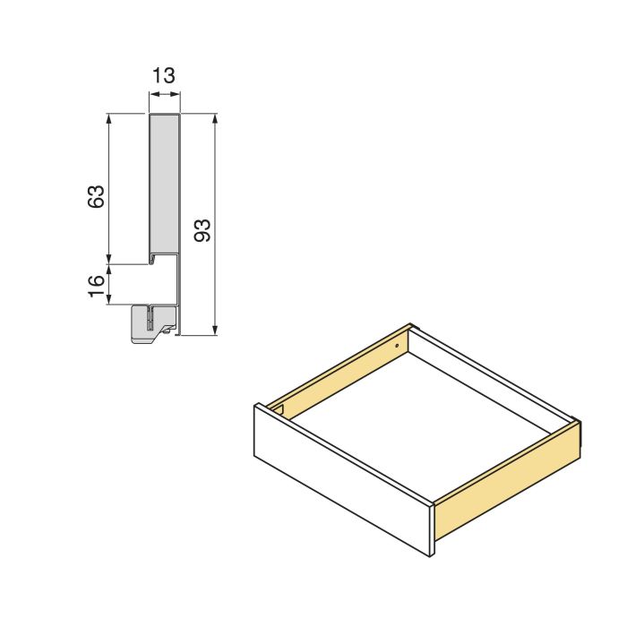 Emuca Cajón exterior Vertex con regulación 3D de altura 93mm, 40kg, profundidad 500mm, Acero, Gris antracita 6 Emuca Cajón exterior Vertex con regulación 3D de altura 93mm, 40kg, profundidad 500mm, Acero, Gris antracita 6