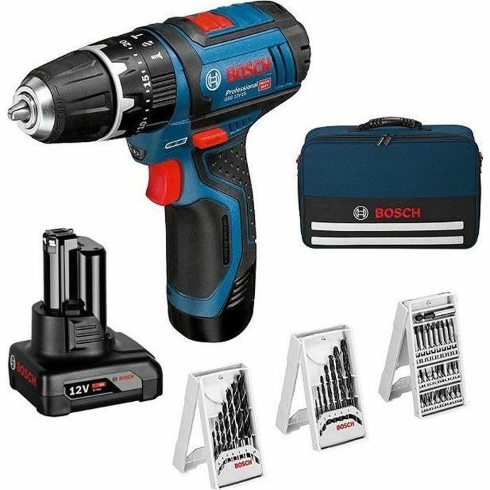 Bosch Professional Taladro-atornillador de impacto GSB 12V-15 + 1 batería 2.0Ah + 1 batería 4.0Ah - 06019B690G Bosch Professional Taladro-atornillador de impacto GSB 12V-15 + 1 batería 2.0Ah + 1 batería 4.0Ah - 06019B690G