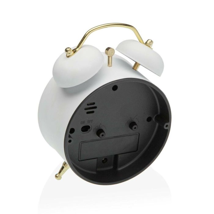Reloj Despertador Blanco Versa 9.7 cm, Minimal, Metal (2 Unidades) 1 Reloj Despertador Blanco Versa 9.7 cm, Minimal, Metal (2 Unidades) 1