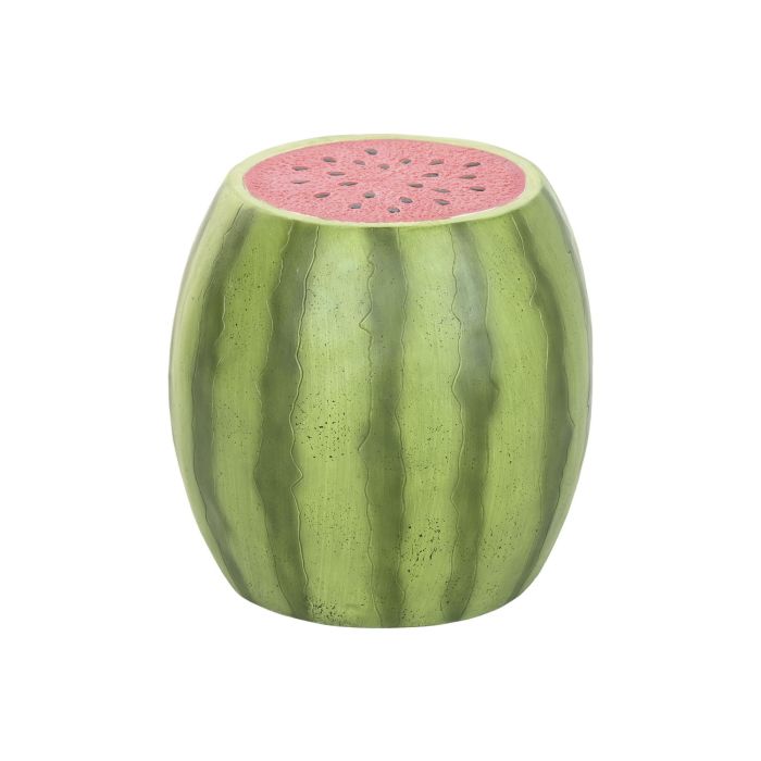 DKD Home Decor Mesita Auxiliar Urban Magnesia Sandía Verde Rojo 45 x 45 x 43 cm