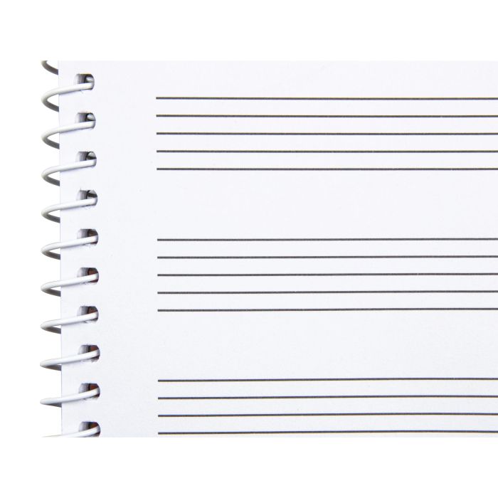 Liderpapel Bloc de Música Pentagrama 3mm Cuarto 20 Hojas 100g/m2 Apaisado 5