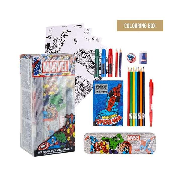 Set papelería coloreable marvel 1