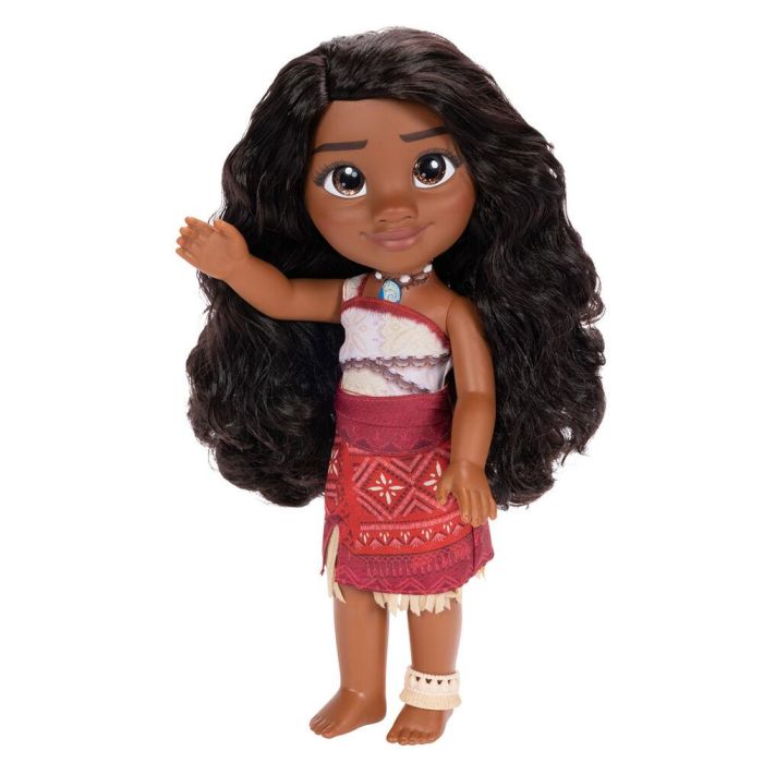 Jakks Pacific Muñeca Vaiana Disney 38 cm de PVC, incluye conjunto y tobillera, para niños +3 años 1