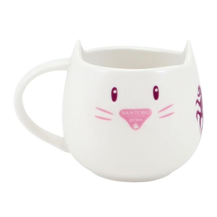 Taza con Plato Gorjuss Purrrrrfect love Cerámica Posavasos Taza 1