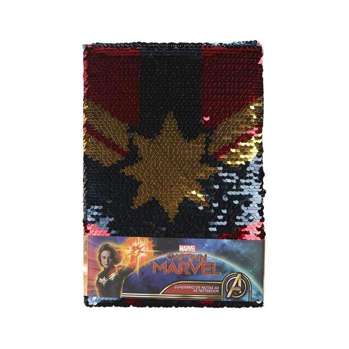 Cuaderno premium lentejuelas captain marvel 7 Cuaderno premium lentejuelas captain marvel 7