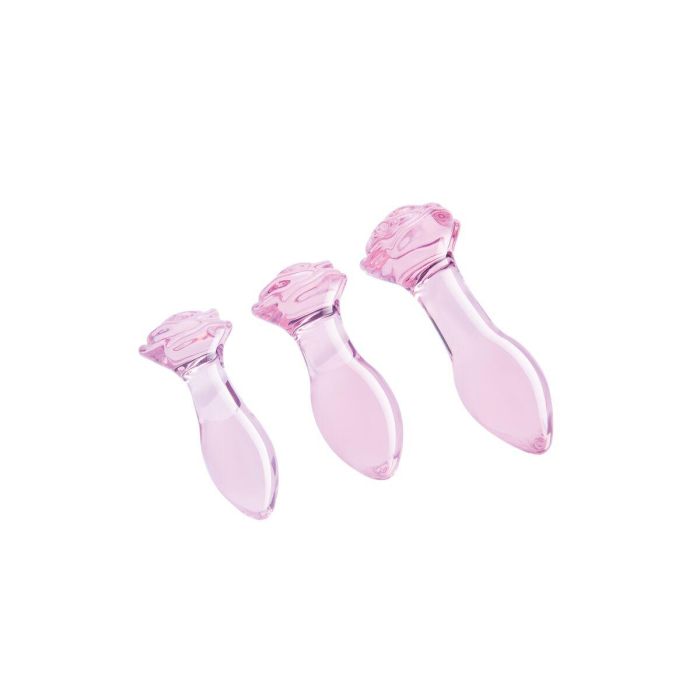 Plug Anal Dream Toys Glaze Rosa 3 Piezas 3 Plug Anal Dream Toys Glaze Rosa 3 Piezas 3