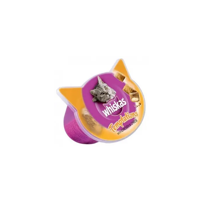 Whiskas Temptation Pollo Queso 8x60 gr