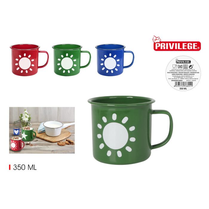 Mug esmaltada Privilege 350 ml - Varios colores y diseños (24 Unidades) Mug esmaltada Privilege 350 ml - Varios colores y diseños (24 Unidades)