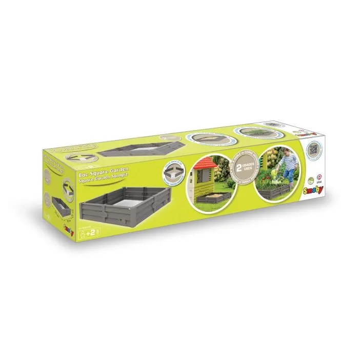 Smoby 850208 Bac Square Garden 2 en 1: Mesa de arena y huerto de vegetales, 76x76cm, Lona incluida 0 Smoby 850208 Bac Square Garden 2 en 1: Mesa de arena y huerto de vegetales, 76x76cm, Lona incluida 0