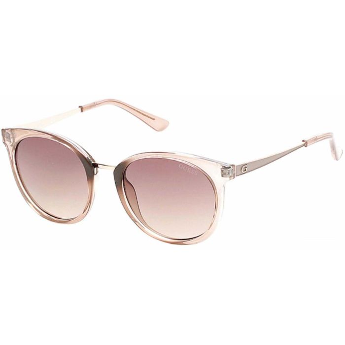 GUESS GU7459 57F Gafas de Sol Redondas Mujer, Montura Beige Brillante, Cristales Marrón Degradado, Patilla 140 mm 4 GUESS GU7459 57F Gafas de Sol Redondas Mujer, Montura Beige Brillante, Cristales Marrón Degradado, Patilla 140 mm 4