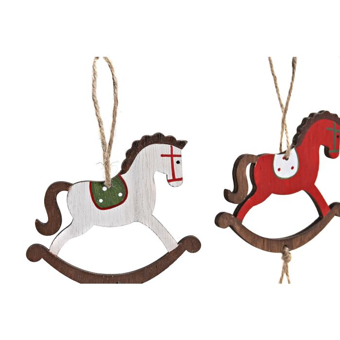 DKD Home Decor Decoración Colgante Navidad Tradicional de Madera Blanco Rojo Surtido 0.5x23x9 cm (24 Unidades) 1 DKD Home Decor Decoración Colgante Navidad Tradicional de Madera Blanco Rojo Surtido 0.5x23x9 cm (24 Unidades) 1