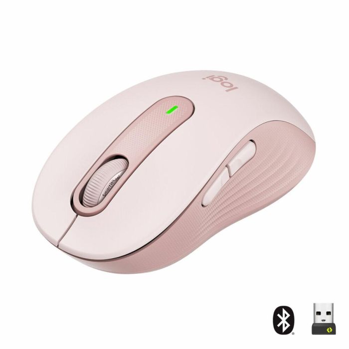 Ratón inalámbrico Logitech Signature M650 - Silencioso, Bluetooth, Botones programables - Rosa