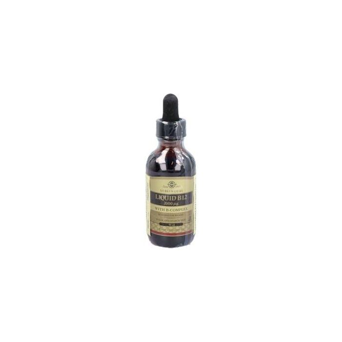 Solgar Vitamina B12 Líquida con B-Complex 2000 mcg, Fácil Absorción, Energía y Vitalidad 59 ml Vegano