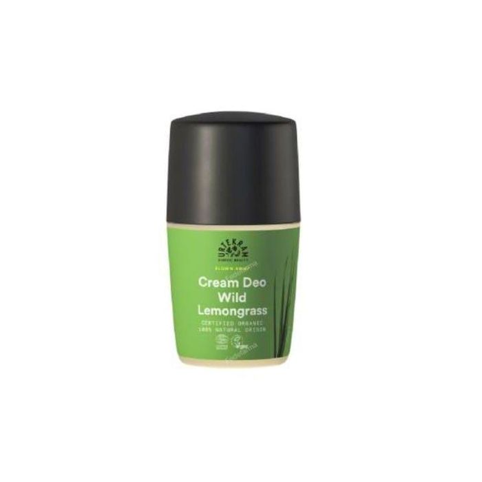 URTEKRAM Desodorante Roll-On Wild Lemongrass 50ml Eco Vegan sin sales de aluminio para piel normal a seca