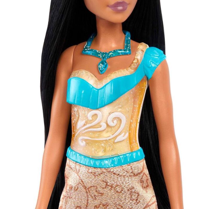 Mattel Hlw07 Muñeca Articulada Princesa Pocahontas Disney Princess, con conjunto de ropa brillante, collar y zapatos +3 años 4 Mattel Hlw07 Muñeca Articulada Princesa Pocahontas Disney Princess, con conjunto de ropa brillante, collar y zapatos +3 años 4