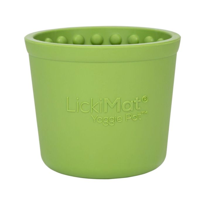 Lickimat Yoggie Pot Comedero Lento Interactivo para Perros, Plato Distractor Antiestrés para Lamido, Verde de Goma, Apto para Todo Tipo de Alimentos y Razas 1 Lickimat Yoggie Pot Comedero Lento Interactivo para Perros, Plato Distractor Antiestrés para Lamido, Verde de Goma, Apto para Todo Tipo de Alimentos y Razas 1