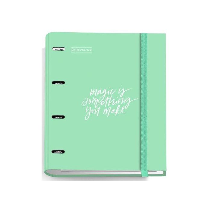 Carpebloc Miquelrius Messages Carton Forrado A4 4 An.Mixtas 35Mm Con Rec.100 Hj. 90 Gr. Verde Sal