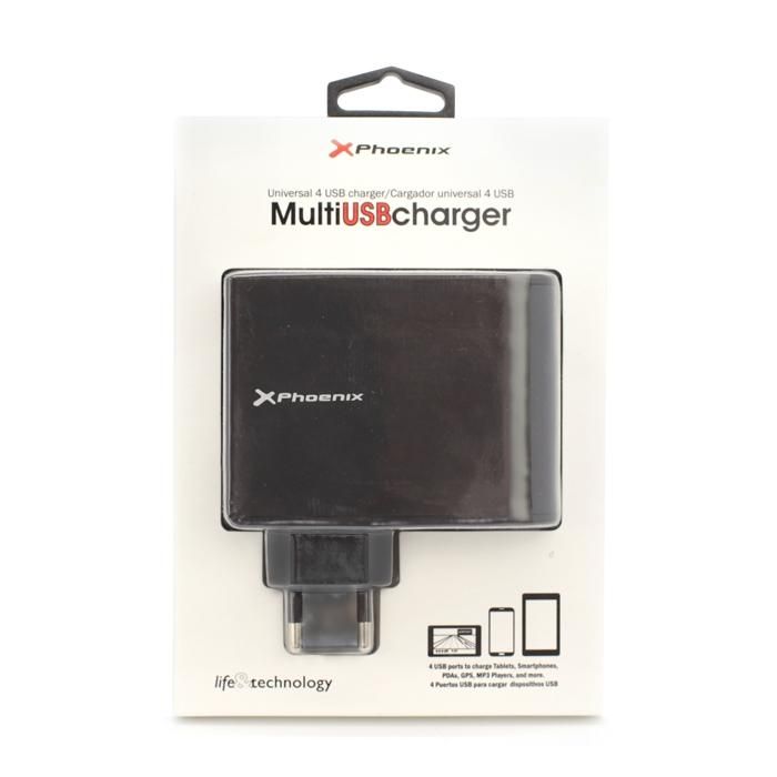 Cargador Pared 5.1 V 4 Entradas Usb 2 Cargador Pared 5.1 V 4 Entradas Usb 2