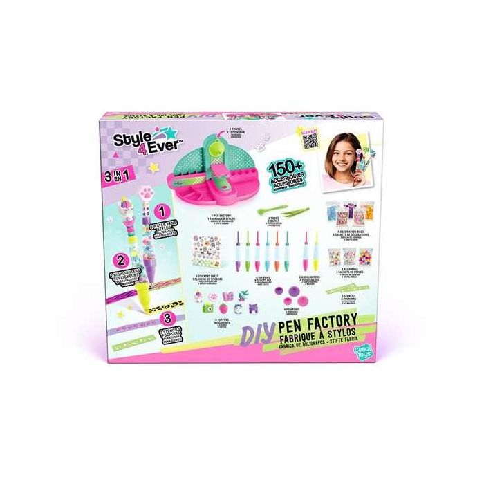 Canal Toys Juego Fábrica de Bolígrafos y Subrayadores DIY, Kit de Manualidades para Crear Tu Propia Papelería, Incluye Adornos, 34x31x7cm