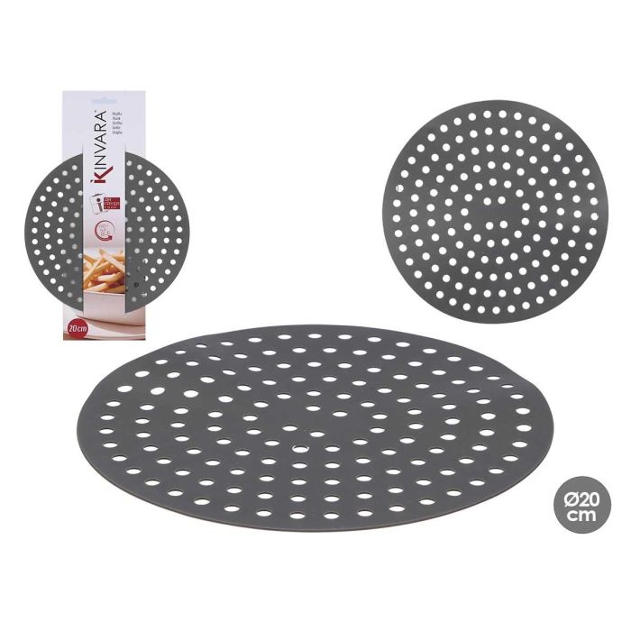 Rejilla redonda para freidora de aire Kinvara 20x20 cm, silicona gris (48 Unidades) Rejilla redonda para freidora de aire Kinvara 20x20 cm, silicona gris (48 Unidades)