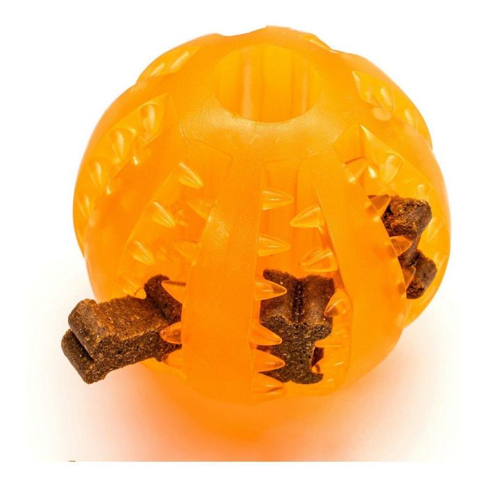 Gloria Pelota Dental Resistente TPR 7 cm para Perros | Juguete Masticable con Hendiduras para Limpieza de Sarro y Dispensador de Premios 6