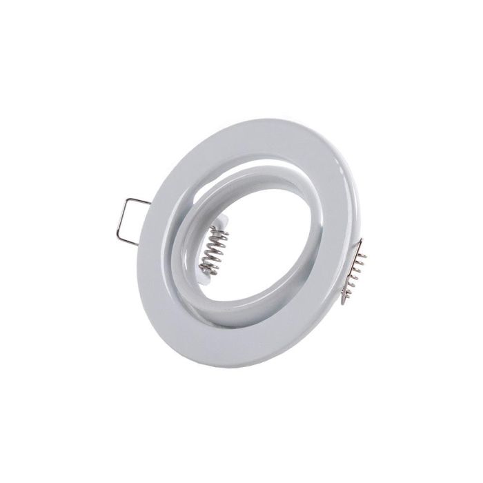 Aro Foco Downlight Circular Basculante "Vepa" Acero 90mm - Blanco Aro Foco Downlight Circular Basculante "Vepa" Acero 90mm - Blanco