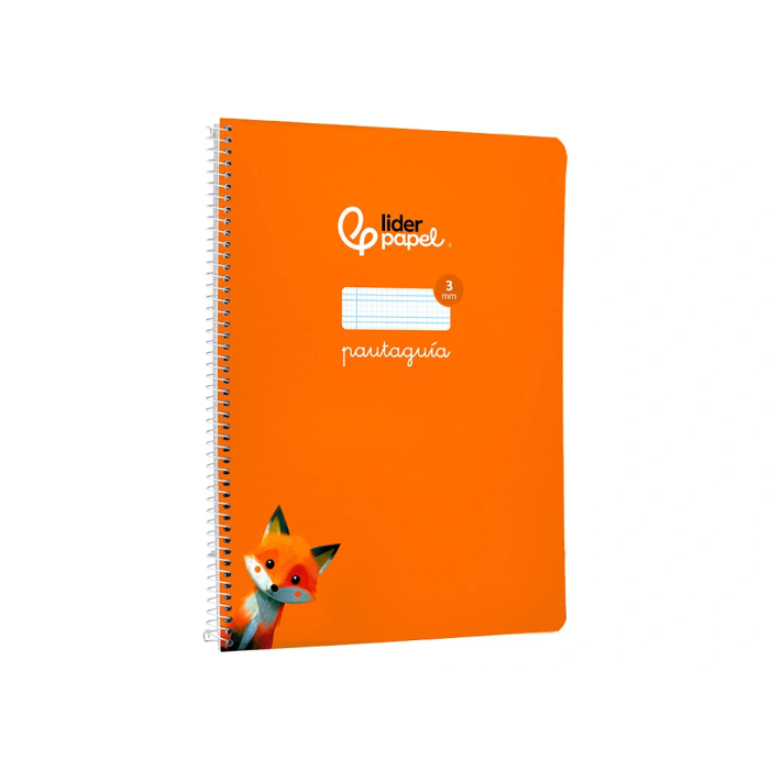 Liderpapel Cuaderno Espiral A4 Pautaguía Tapa Blanda 80 Hojas 75gr Cuadro Pautado 3mm Color Naranja 4