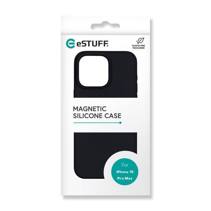eSTUFF Funda magnética de silicona INFINITE ROME para iPhone 13, Negra, 81% material reciclado 7 eSTUFF Funda magnética de silicona INFINITE ROME para iPhone 13, Negra, 81% material reciclado 7