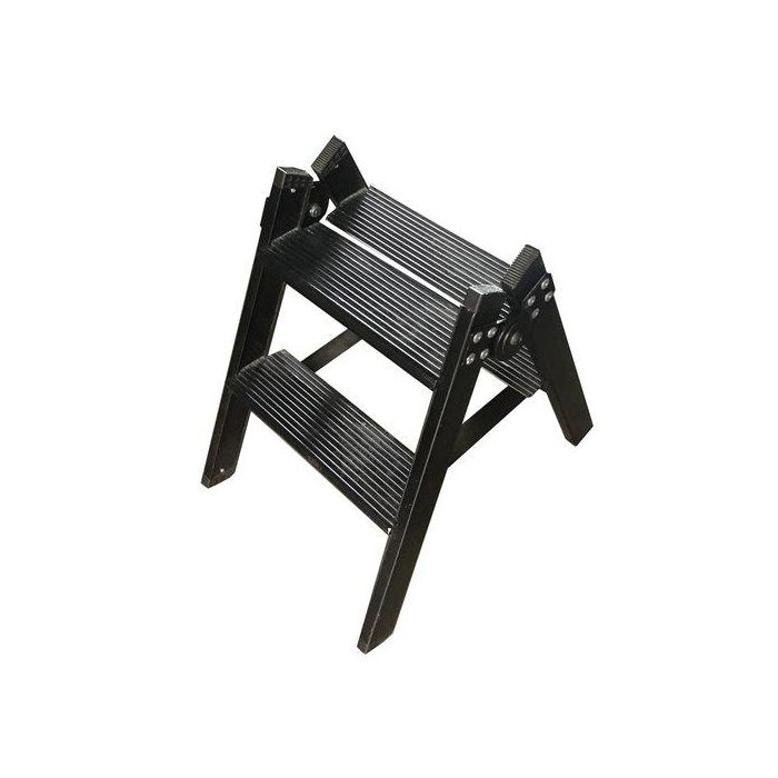 Taburete Sinex 2 Peldaños Aluminio Negro