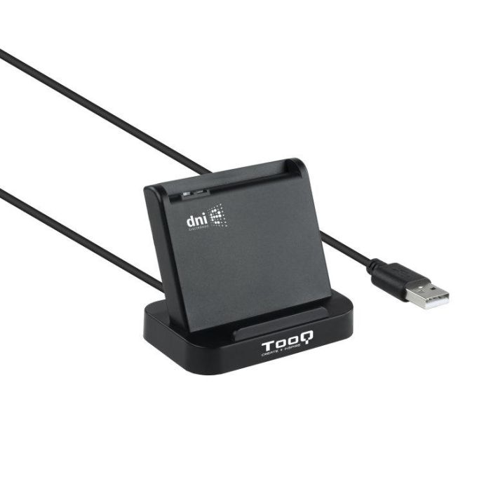 TooQ TQR-220B Lector de DNIe y Tarjetas Inteligentes USB 2.0 compatible DNI 3.0, PC, Mac, sin drivers y soporte móvil Negro TooQ TQR-220B Lector de DNIe y Tarjetas Inteligentes USB 2.0 compatible DNI 3.0, PC, Mac, sin drivers y soporte móvil Negro
