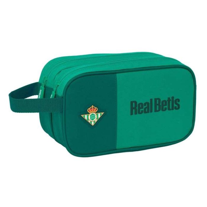 Safta Neceser Adaptable a Carro Real Betis Balompié con 2 Cremalleras, 26x15x12.5 cm