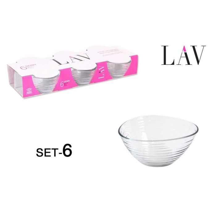 Set de Cuencos LAV Derin Cristal (6 uds) 9 Set de Cuencos LAV Derin Cristal (6 uds) 9