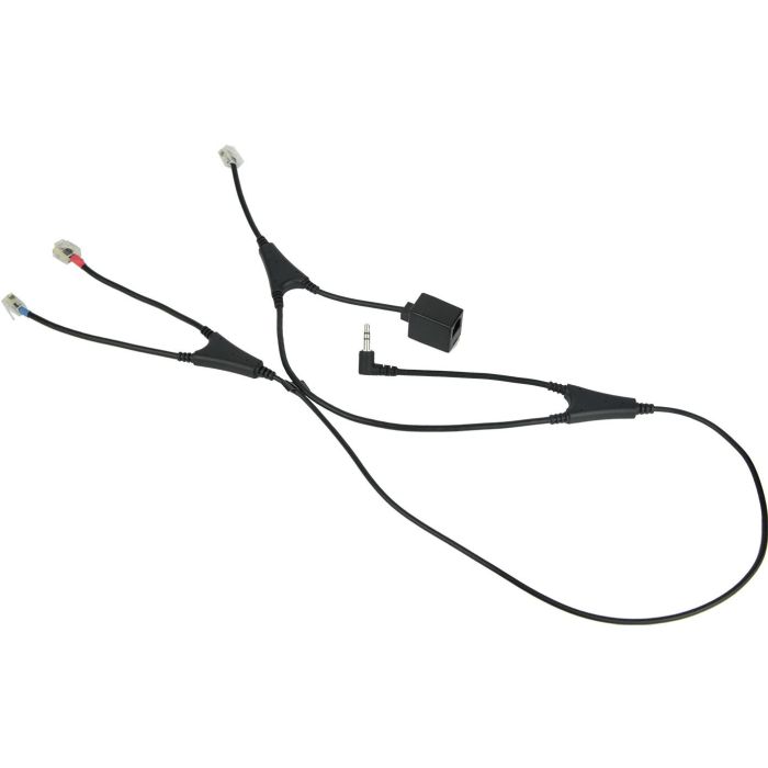Jabra 14201-36 Cable Adaptador EHS MSH para Alcatel IP Touch 4028/4038/4068/4029/4039 Negro
