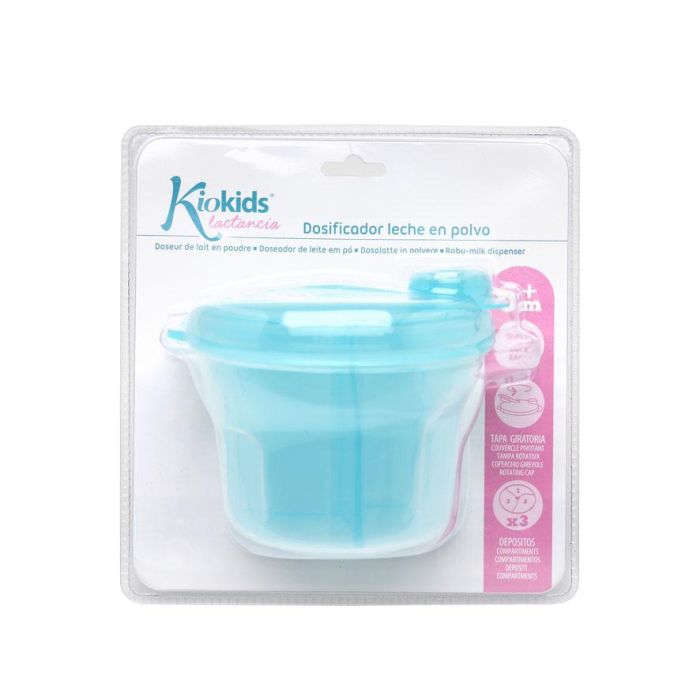 KioKids Dosificador de Leche en Polvo Giratorio, 3 Compartimentos Semitransparentes, Azul, para Bebés +0 Meses, Soft Nordic 4 KioKids Dosificador de Leche en Polvo Giratorio, 3 Compartimentos Semitransparentes, Azul, para Bebés +0 Meses, Soft Nordic 4